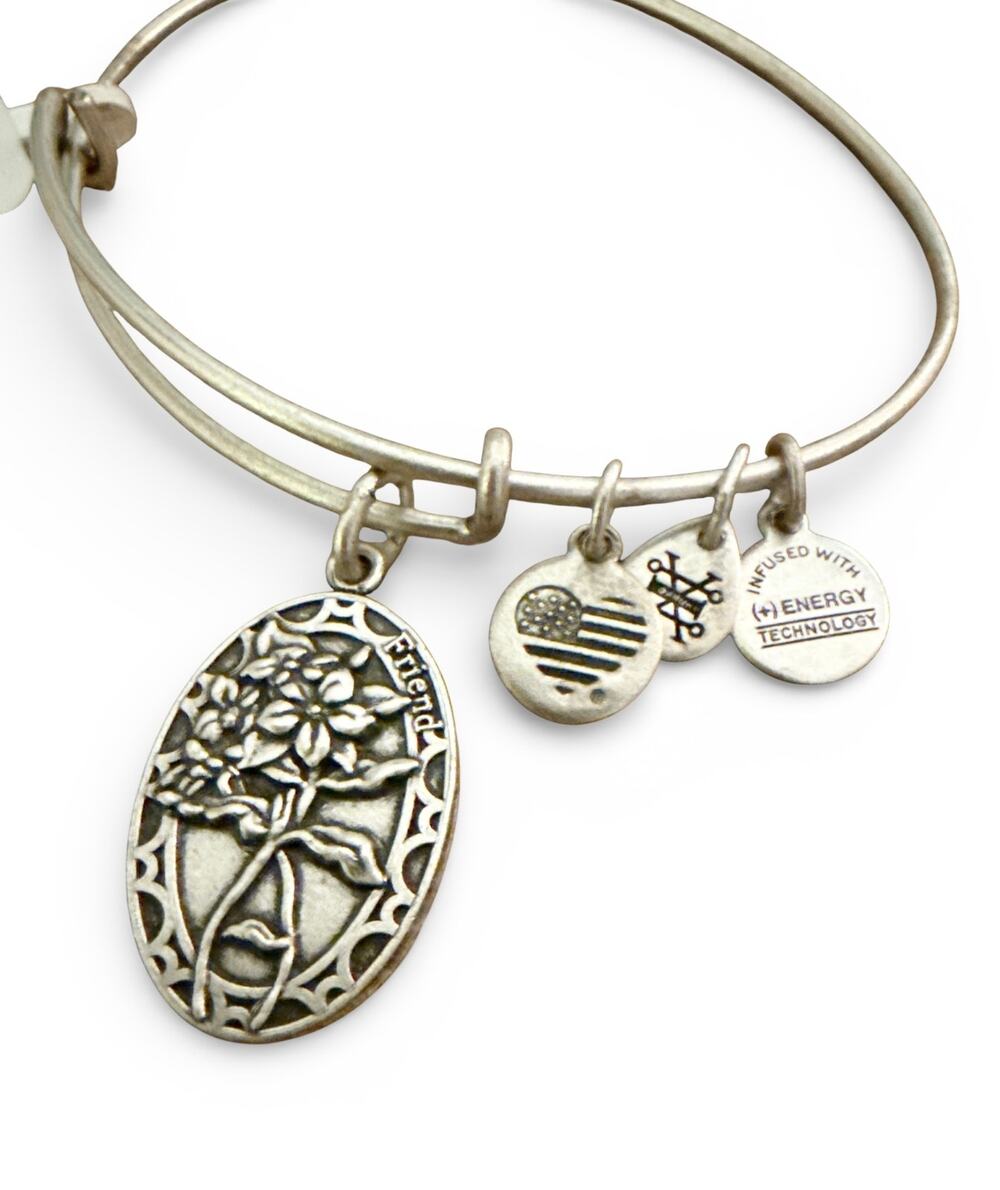 Alex and Ani Silver Tone Friend “Because I Love You, Friend” Bracelet A16EB13RS